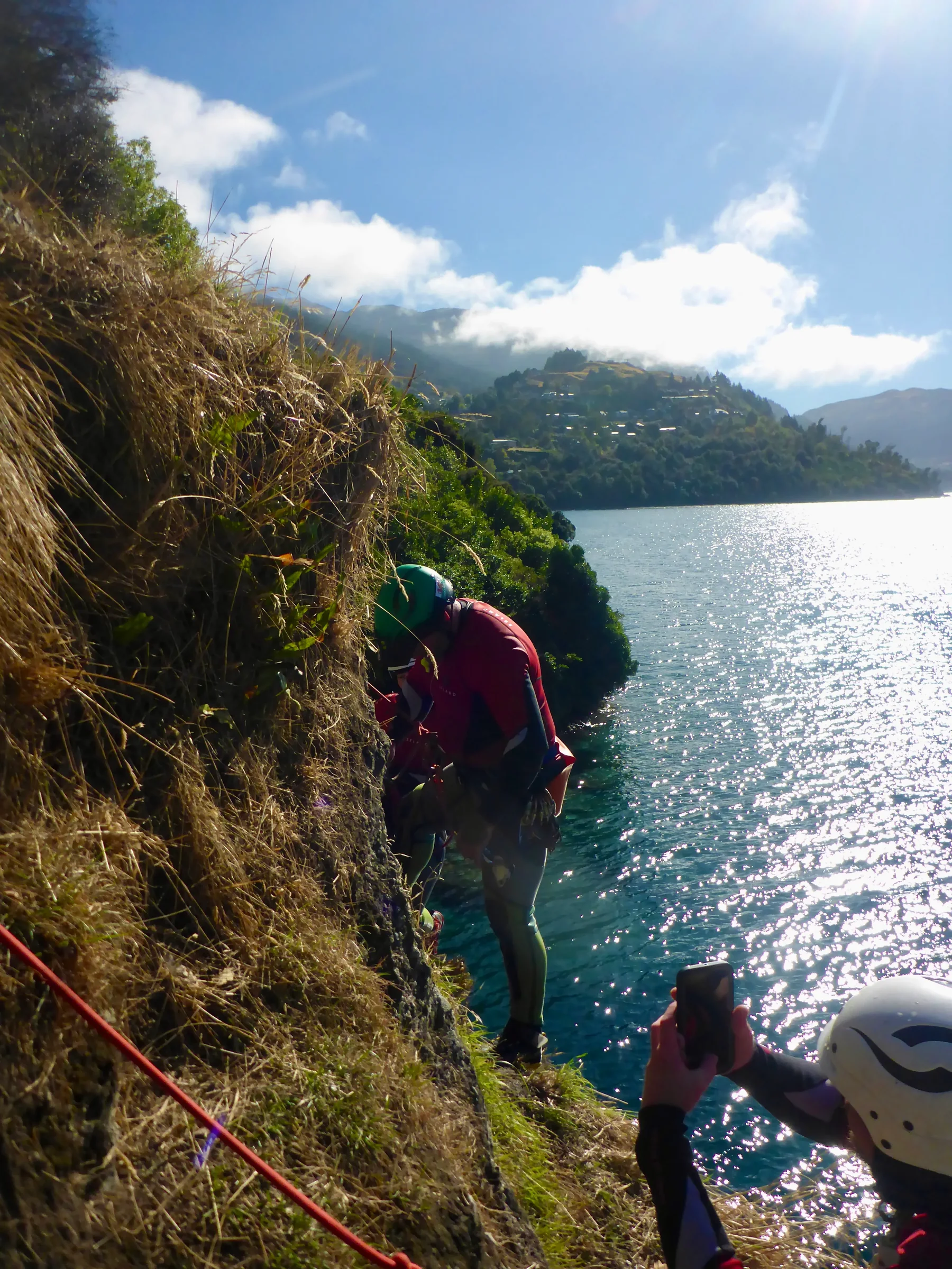Guide-led canyoning descent through rock and water